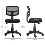 easycomfort easycomfort sedia da ufficio ergonomica in rete senza braccioli e regolabile in altezza nero