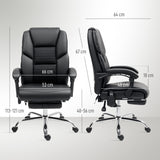 easycomfort easycomfort sedia da ufficio massaggiante e riscaldata con schienale reclinabile e poggiapiedi in pelle pu nero