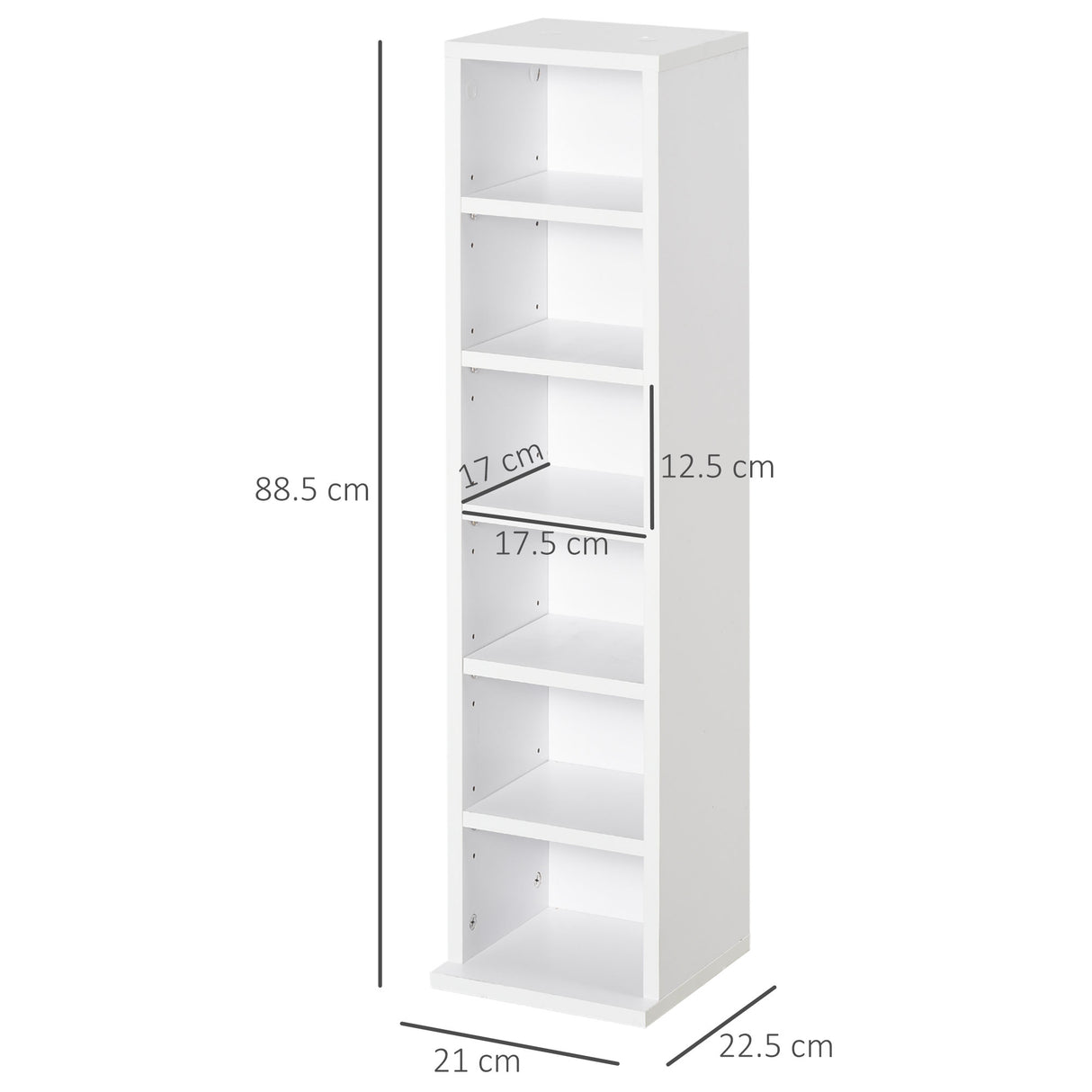 easycomfort easycomfort set 2 librerie scaffale porta cd e dvd a 12 ripiani totali per 204 cd in legno 21x22 5x88 5 cm bianco