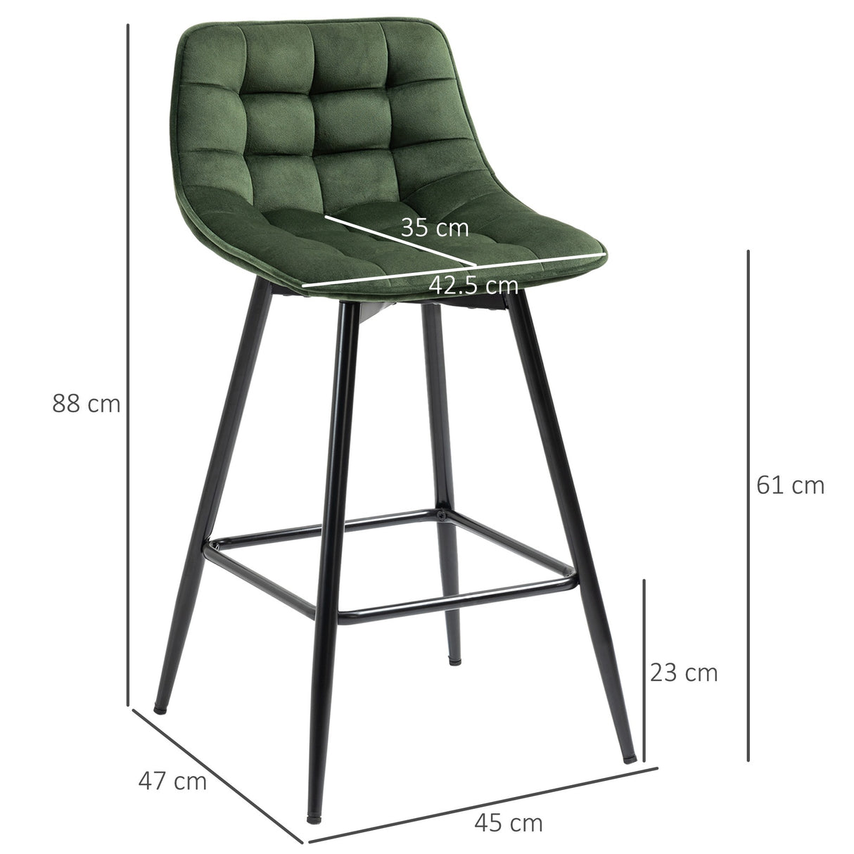 immagine-3-easycomfort-easycomfort-set-2-sgabelli-da-bar-con-schienale-e-poggiapiedi-stile-nordico-in-metallo-e-velluto-verde-45x47x84cm