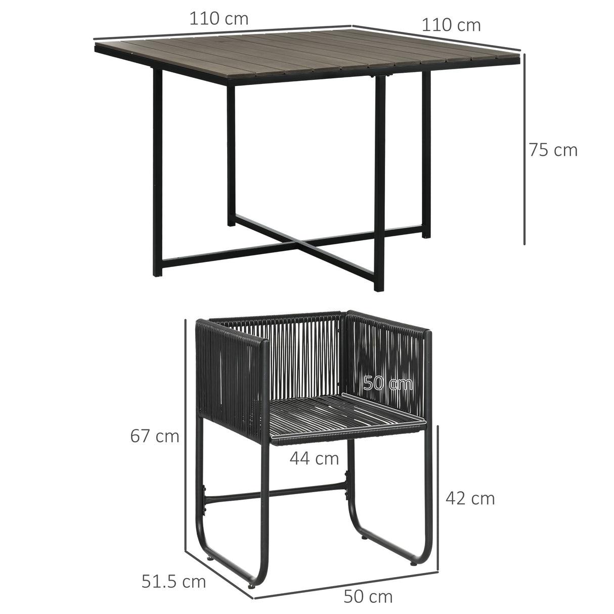 immagine-3-easycomfort-easycomfort-set-da-giardino-5-pezzi-in-rattan-pe-e-acciaio-4-sedie-da-esterno-con-cuscini-e-tavolo-rettangolare