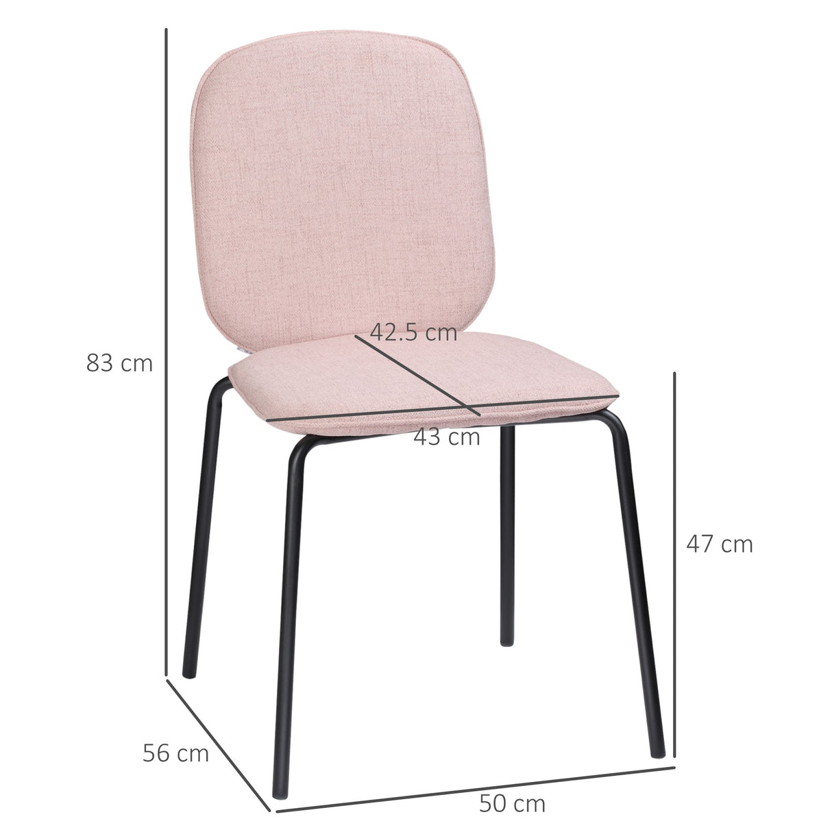 immagine-3-easycomfort-easycomfort-set-di-2-sedie-da-pranzo-in-tessuto-imbottite-e-impilabili-con-gambe-in-acciaio-rosa