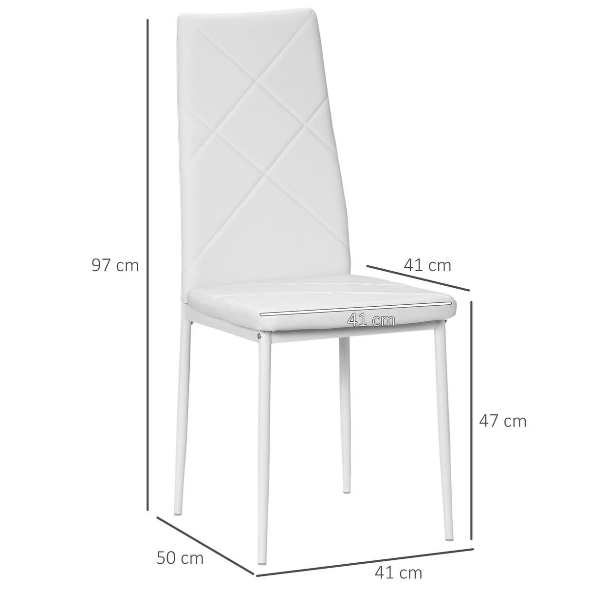 immagine-3-easycomfort-easycomfort-set-di-4-sedie-da-pranzo-con-schienale-alto-in-finta-pelle-e-acciaio-41x50x97cm-bianco