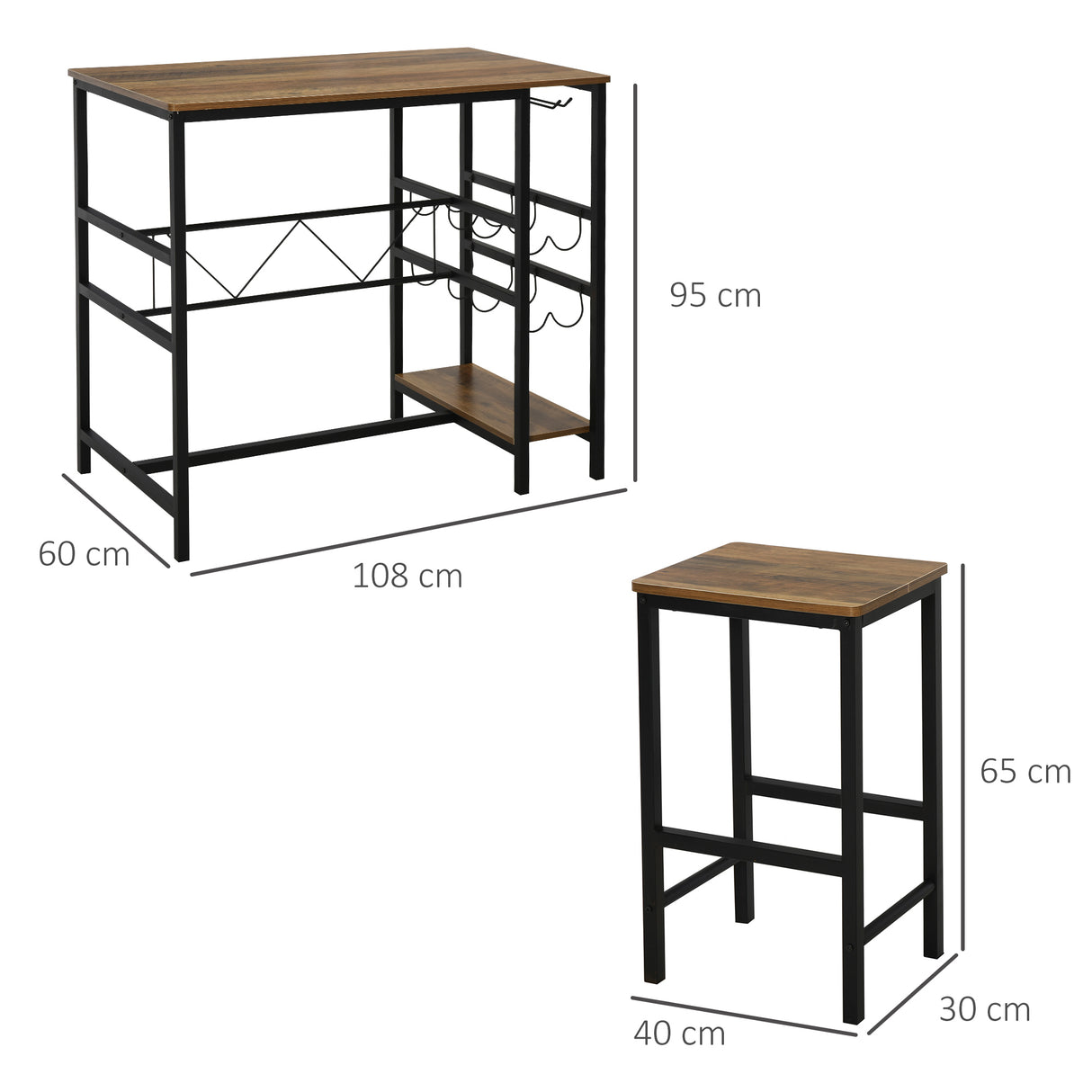 immagine-3-easycomfort-easycomfort-set-tavolo-2-sgabelli-alti-da-bar-in-legno-isola-cucina-con-portabottiglie-e-portabicchieri-in-stile-industriale-ean-8055776914565