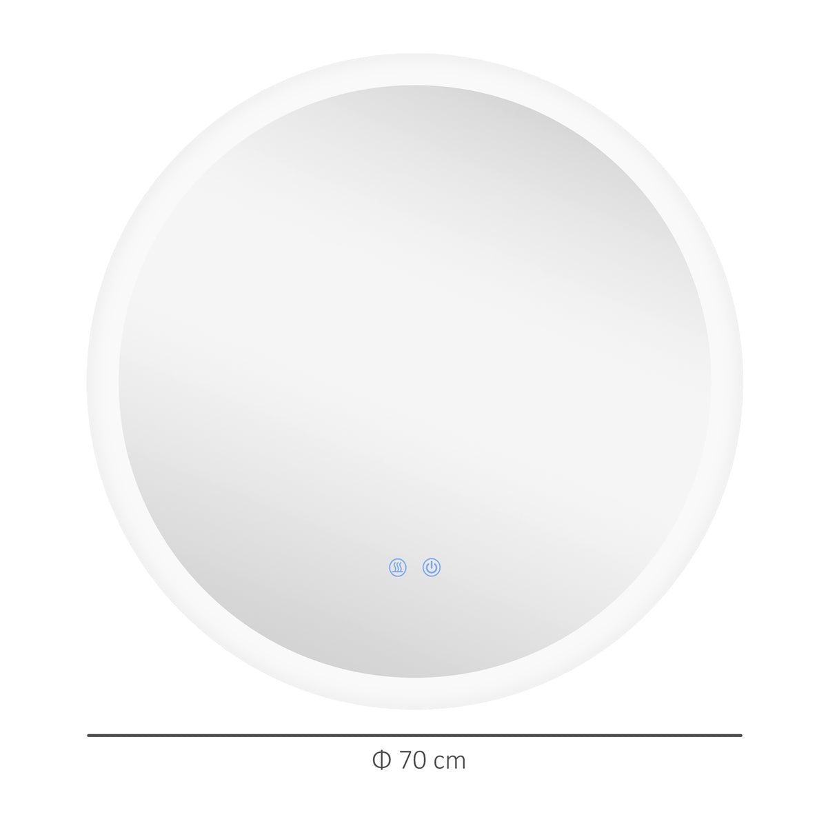 easycomfort easycomfort specchio bagno led antiappannamento con 3 colori e luminosita regolabile in metallo e vetro 70x3 cm