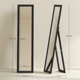 easycomfort easycomfort specchio da parete e da appoggio con cornice in mdf per ingresso soggiorno e camera nero