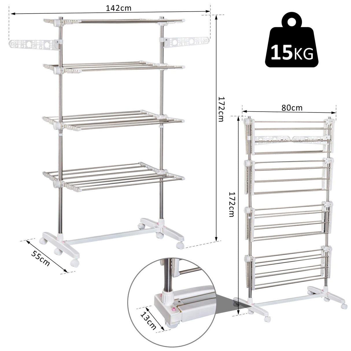 immagine-3-easycomfort-easycomfort-stendino-verticale-pieghevole-in-acciaio-e-plastica-con-6-ruote-e-4-ripiani-regolabili-142x55x172-cm-ean-8054144135915