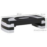 easycomfort easycomfort stepper da aerobica regolabile in altezza 10 15 20 cm antiscivolo nero e grigio
