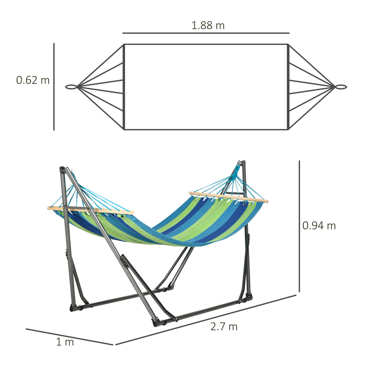 immagine-3-easycomfort-easycomfort-supporto-con-amaca-autoportante-pieghevole-in-cotone-e-acciaio-270x100x94cm