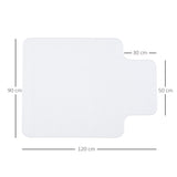 easycomfort easycomfort tappetino per sedia ufficio salvapavimento in plastica 90x120cm trasparente