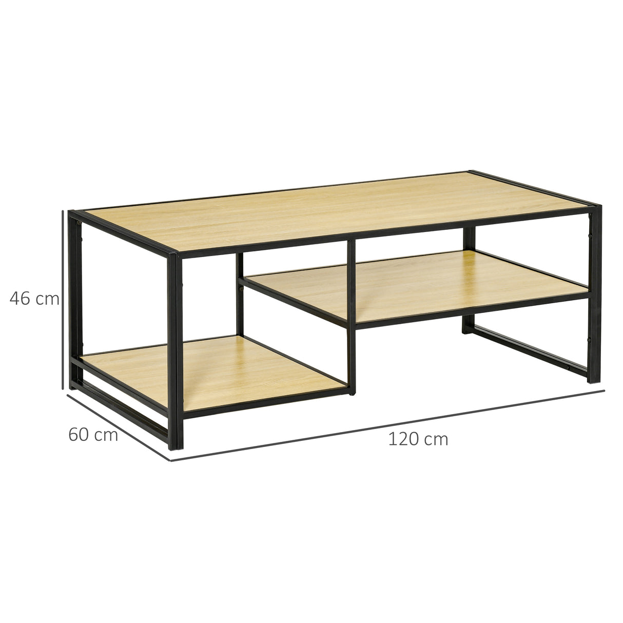 immagine-3-easycomfort-easycomfort-tavolino-da-caffe-in-stile-industriale-a-3-ripiani-in-mdf-e-acciaio-120x60x46cm