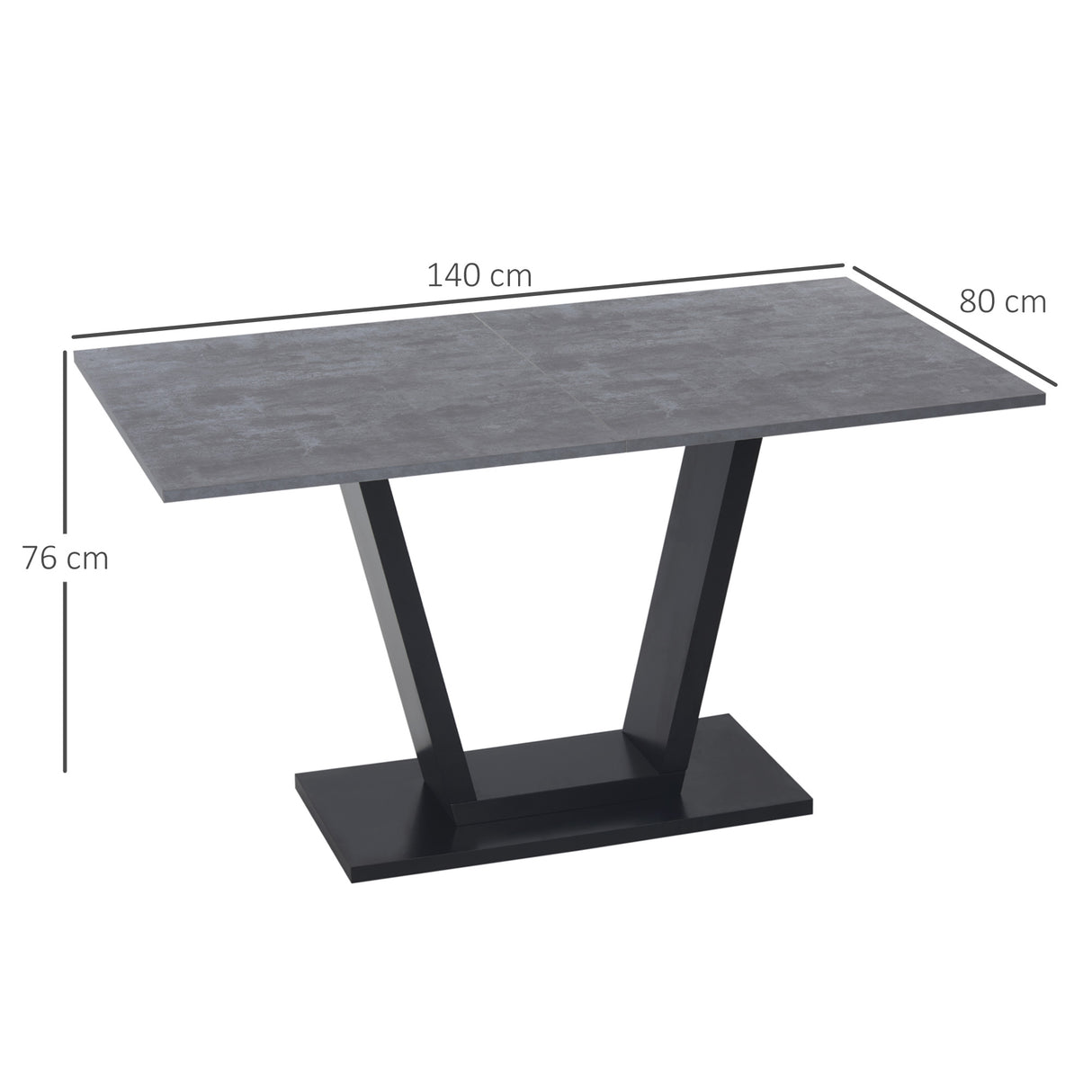 immagine-3-easycomfort-easycomfort-tavolo-da-pranzo-per-4-6-persone-con-piano-effetto-marmo-e-base-in-acciaio-140x80x76cm-nero