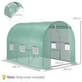 easycomfort easycomfort telo per serra in pe con 6 finestre porta avvolgibile e bordi interrati 3x2x2 m verde