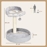 easycomfort easycomfort tiragraffi per gatti con lettini corda in juta e peluche 41x41x44 cm grigio chiaro