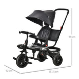 immagine-3-easycomfort-easycomfort-triciclo-passeggino-con-maniglione-pieghevole-per-bambini-da-1-5-anni-111-5x52x98cm-nero