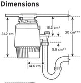insinkerator dissipatore di rifiuti alimentari insinkerator advanced evolution plus 1000 ec