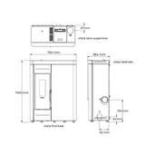 termostufa a pellet la nordica extraflame modello virna idro 15 5 kw colore bordeaux new