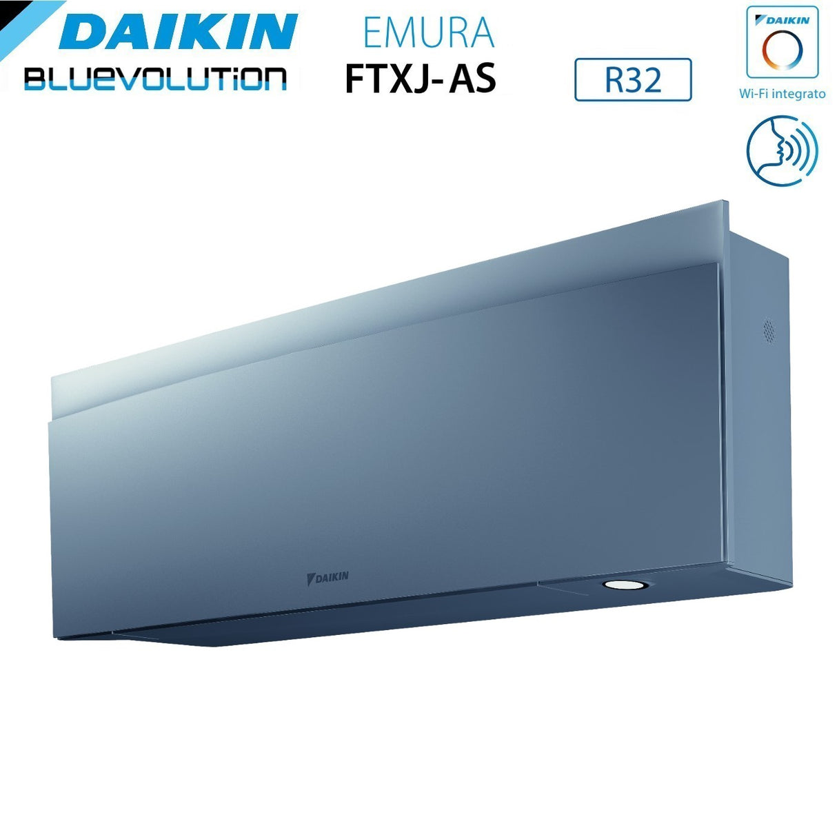 unita interna a parete daikin bluevolution serie emura silver iii 7000 btu ftxj20as r 32 wi fi integrato colore argento