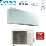 climatizzatore condizionatore daikin bluevolution inverter serie emura white 12000 btu ftxj35aw r 32 wi fi integrato classe a___ garanzia italiana novita