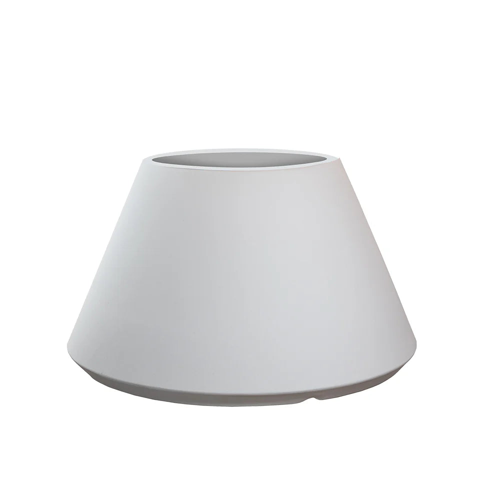 divina garden vaso in resina da esterno interno per piante tondo conico design d 60x35h stromboli bianco ean 8056157808909