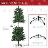 easycomfort easycomfort albero di natale 150cm artificiale pieghevole con base rimovibile 454 rami in pvc e acciaio verde