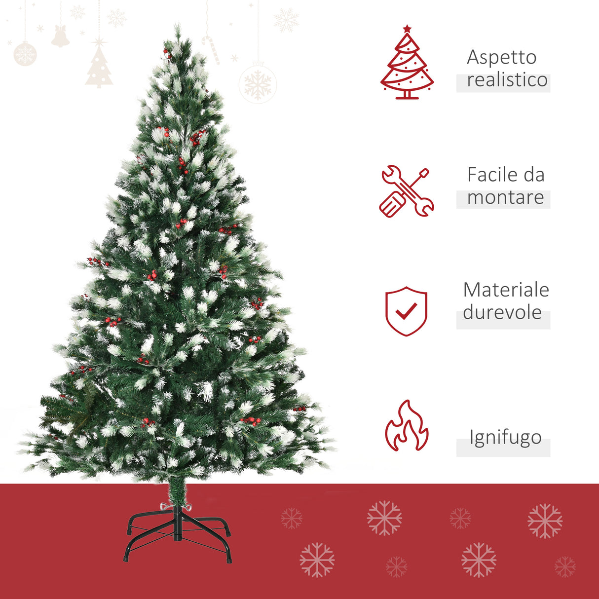 immagine-4-easycomfort-easycomfort-albero-di-natale-artificiale-180cm-innevato-con-neve-finta-e-bacche-rosse