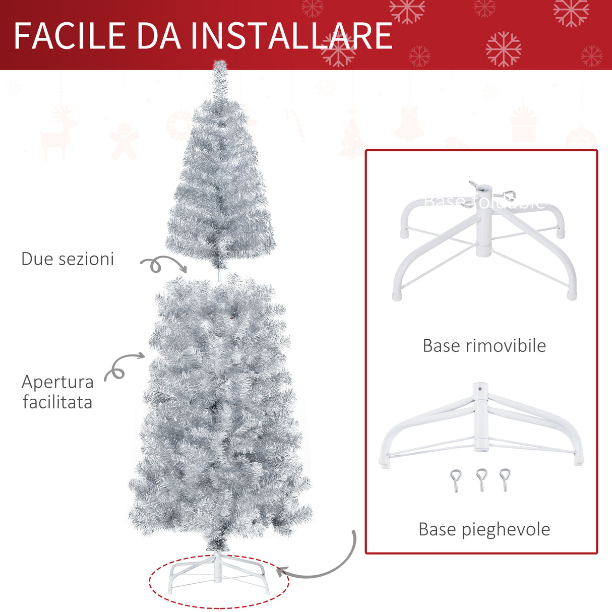 immagine-4-easycomfort-easycomfort-albero-di-natale-artificiale-alto-180cm-con-618-rami-albero-di-natale-slim-con-base-rimovibile-in-pet-e-acciaio-argento