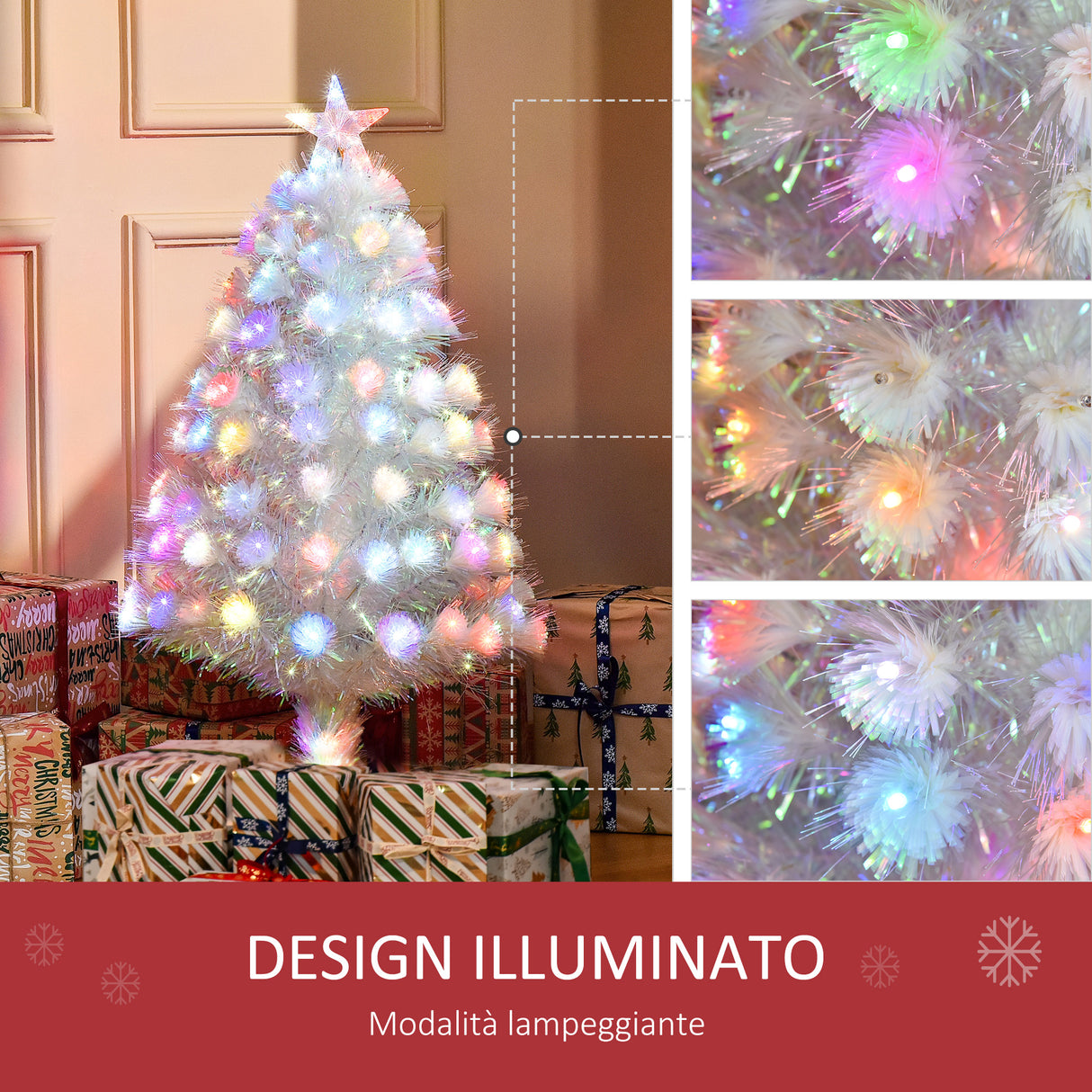 immagine-4-easycomfort-easycomfort-albero-di-natale-artificiale-con-luci-led-colorate-e-fibre-ottiche-90-rami-base-in-metallo-pieghevole-90cm-bianco