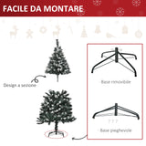 immagine-4-easycomfort-easycomfort-albero-di-natale-innevato-150cm-con-bacche-decorative-bianche-base-rimovibile-pieghevole-378-rami-verde