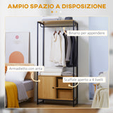 immagine-4-easycomfort-easycomfort-appendiabiti-in-acciaio-e-legno-stile-industriale-con-scarpiera-e-ripiani-80x40x180cm