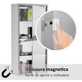 immagine-4-easycomfort-easycomfort-armadietto-medicinale-cassetta-porta-medicina-a-quattro-ripiani-in-acciaio-inox-30-x-12-x-60cm-ean-8054111841658