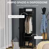easycomfort easycomfort armadietto metallico stile industriale a unanta per ingresso e camera 43x50x180cm nero