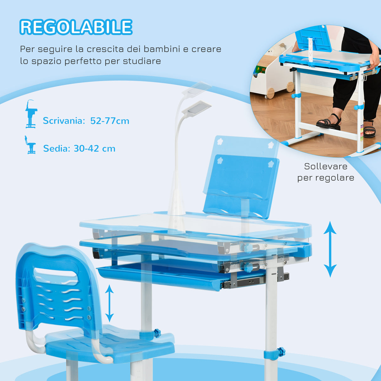 immagine-4-easycomfort-easycomfort-banco-scuola-con-sedia-per-bambini-6-12-anni-con-altezza-e-inclinazione-regolabile-blu