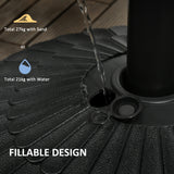 easycomfort easycomfort base per ombrellone da giardino di diametro 38 48 mm con riempimento laterale 48 5x36 cm