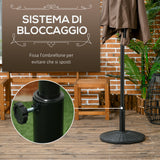easycomfort easycomfort base per ombrellone rotonda effetto rattan da 12 5kg supporto per pali da 38mm e 48mm 44 5 cm nero