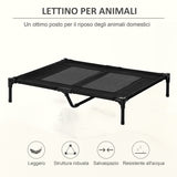 easycomfort easycomfort brandina per cani grandi in metallo e tessuto oxford con borsa di trasporto 92x76x18cm nero