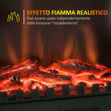 easycomfort easycomfort camino da terra elettrico potenza 1000w 2000w con effetto fiamma luminosita regolabile ferro e vetro 392356 5cm ean 8054144130767