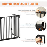 immagine-4-easycomfort-easycomfort-cancelletto-di-sicurezza-pieghevole-e-regolabile-in-acciaio-barriera-per-cani-con-chiusura-automatica-e-sistema-di-blocco-nero