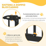 easycomfort easycomfort cancelletto per cani estensibile con 4 viti regolabili in metallo e plastica 74 100x78 cm nero