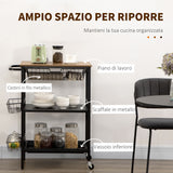 immagine-4-easycomfort-easycomfort-carrello-da-cucina-a-3-livelli-con-2-ruote-cesto-estraibile-e-vassoio-75x43-5x91-cm-color-legno-e-nero
