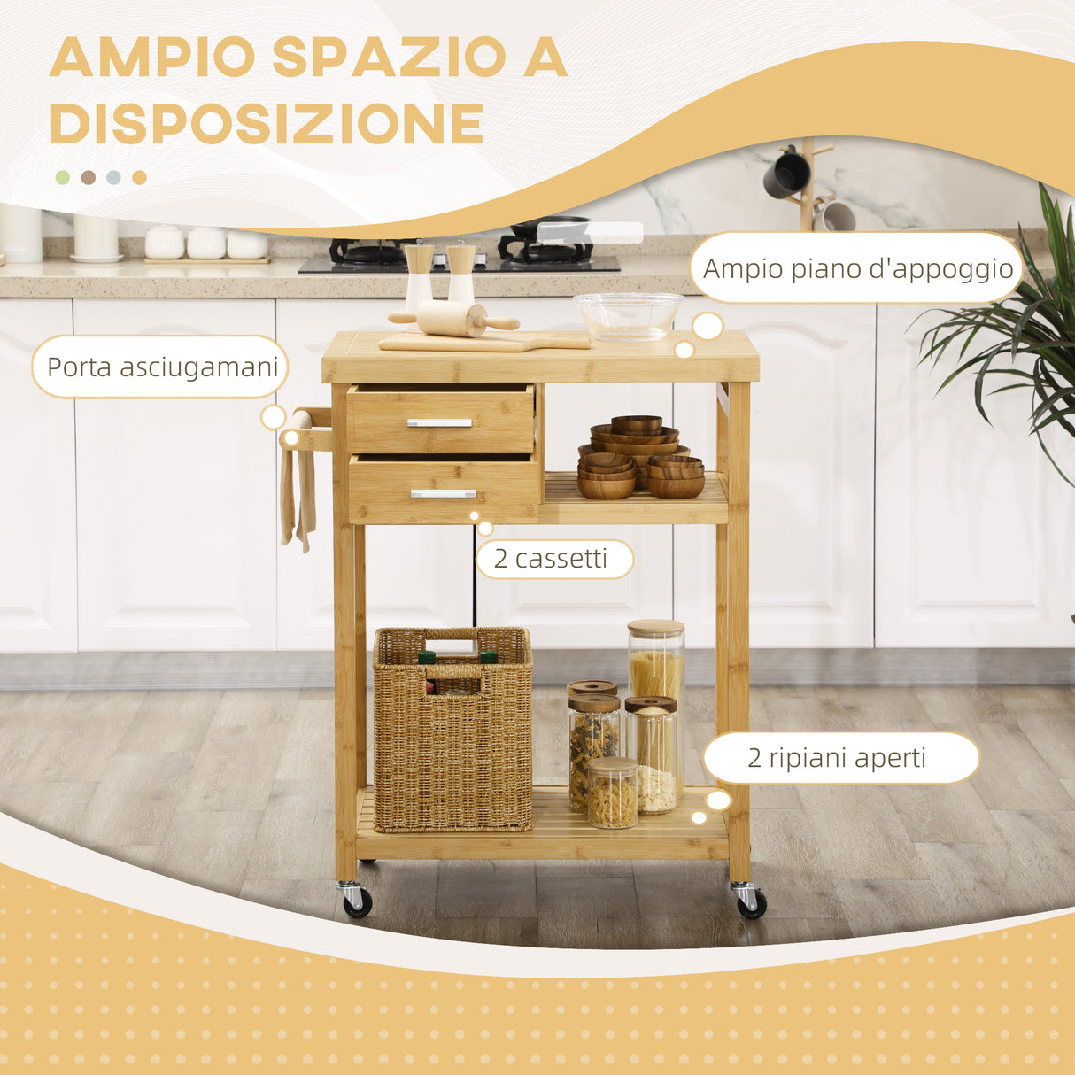 immagine-4-easycomfort-easycomfort-carrello-da-cucina-in-bambu-con-portasciugamani-2-cassetti-e-2-ripiani-aperti-83x45x96-cm