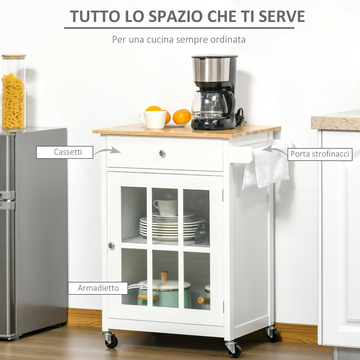 immagine-4-easycomfort-easycomfort-carrello-da-cucina-multiuso-con-4-ruote-in-legno-bianco-67x48x86-5cm