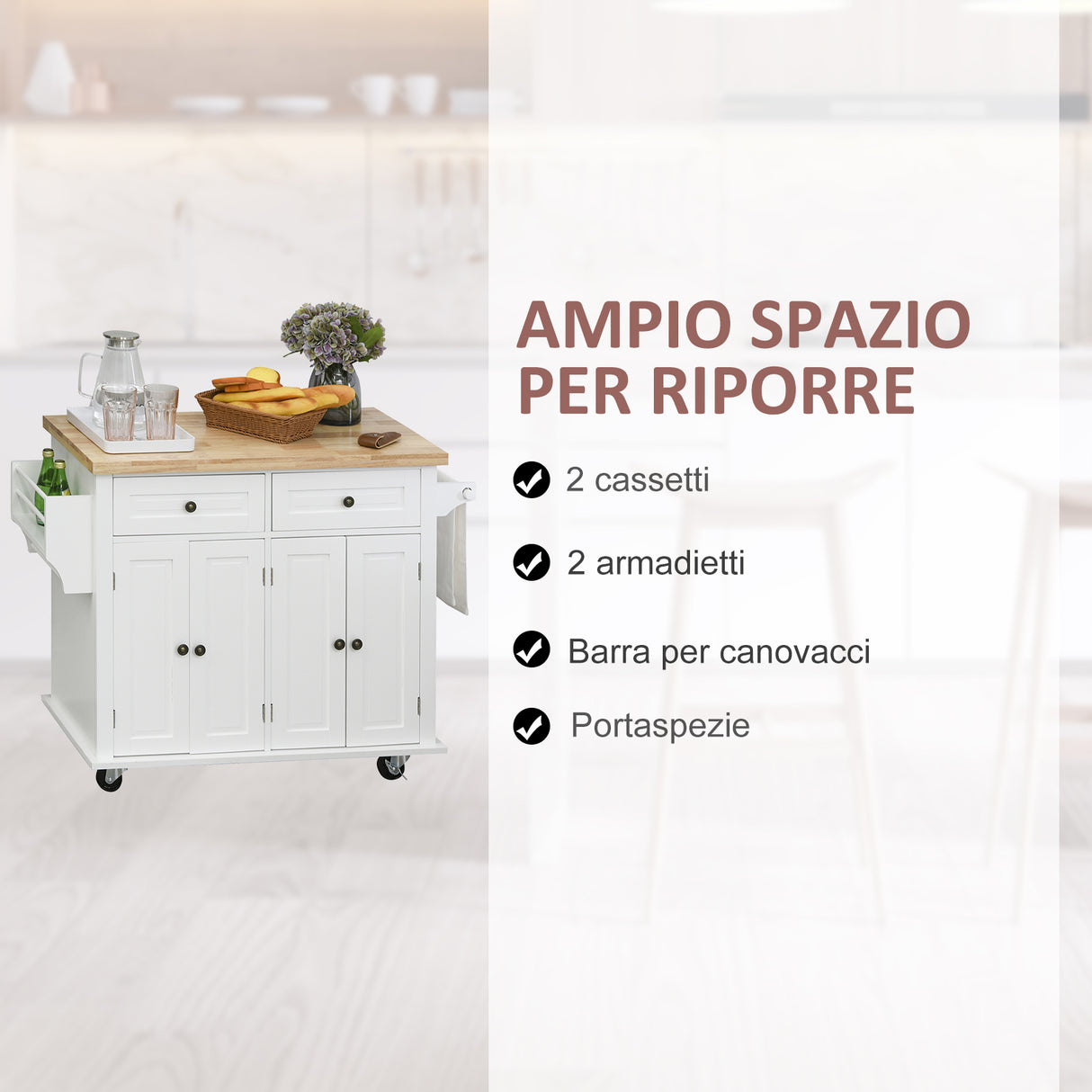 immagine-4-easycomfort-easycomfort-carrello-da-cucina-portavivande-con-cassetti-armadietti-portaspezie-e-4-ruote-legno-111x44-5x82-5cm-bianco