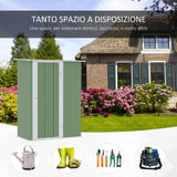 easycomfort easycomfort casetta porta attrezzi capanno in acciaio impermeabile 142x84x189cm