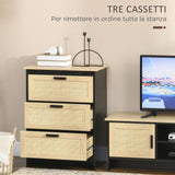 immagine-4-easycomfort-easycomfort-cassettiera-3-cassetti-in-truciolato-e-rattan-per-soggiorno-e-camera-da-letto-60x40x80-cm