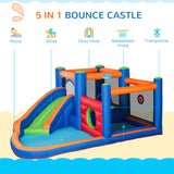 easycomfort easycomfort castello gonfiabile per bambini 3 8 anni con scivolo trampolino e piscina 380x340x170cm