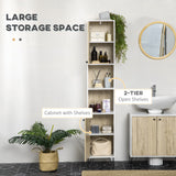 immagine-4-easycomfort-easycomfort-colonna-bagno-con-2-ripiani-aperti-e-2-armadietti-in-truciolato-30x31-5x169-cm-bianco-e-color-legno