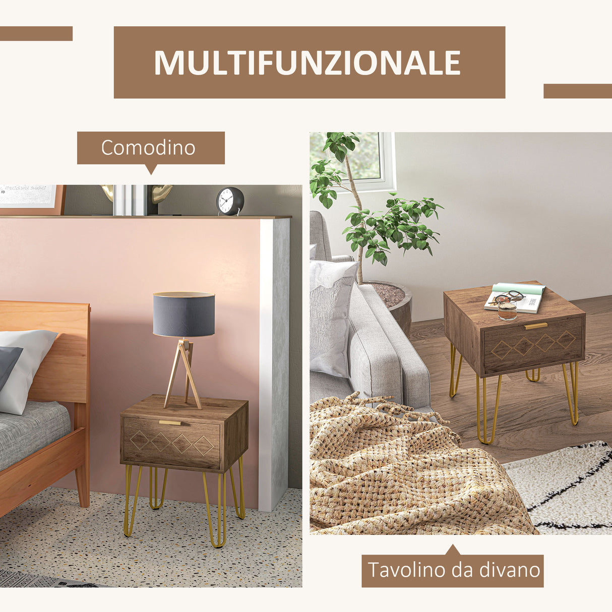 immagine-4-easycomfort-easycomfort-comodini-moderni-set-2-pezzi-in-truciolato-e-acciaio-con-cassetto-39-5x41x49-cm-marrone