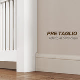 easycomfort easycomfort copritermosifone a doghe antiribaltamento con cassetto portaoggetti in legno 112x19x97 cm bianco