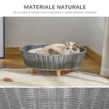 immagine-4-easycomfort-easycomfort-cuccia-per-gatti-e-cani-da-interno-cesta-per-gatti-e-cani-vimini-sintetico-grigio-60x60x23-5cm